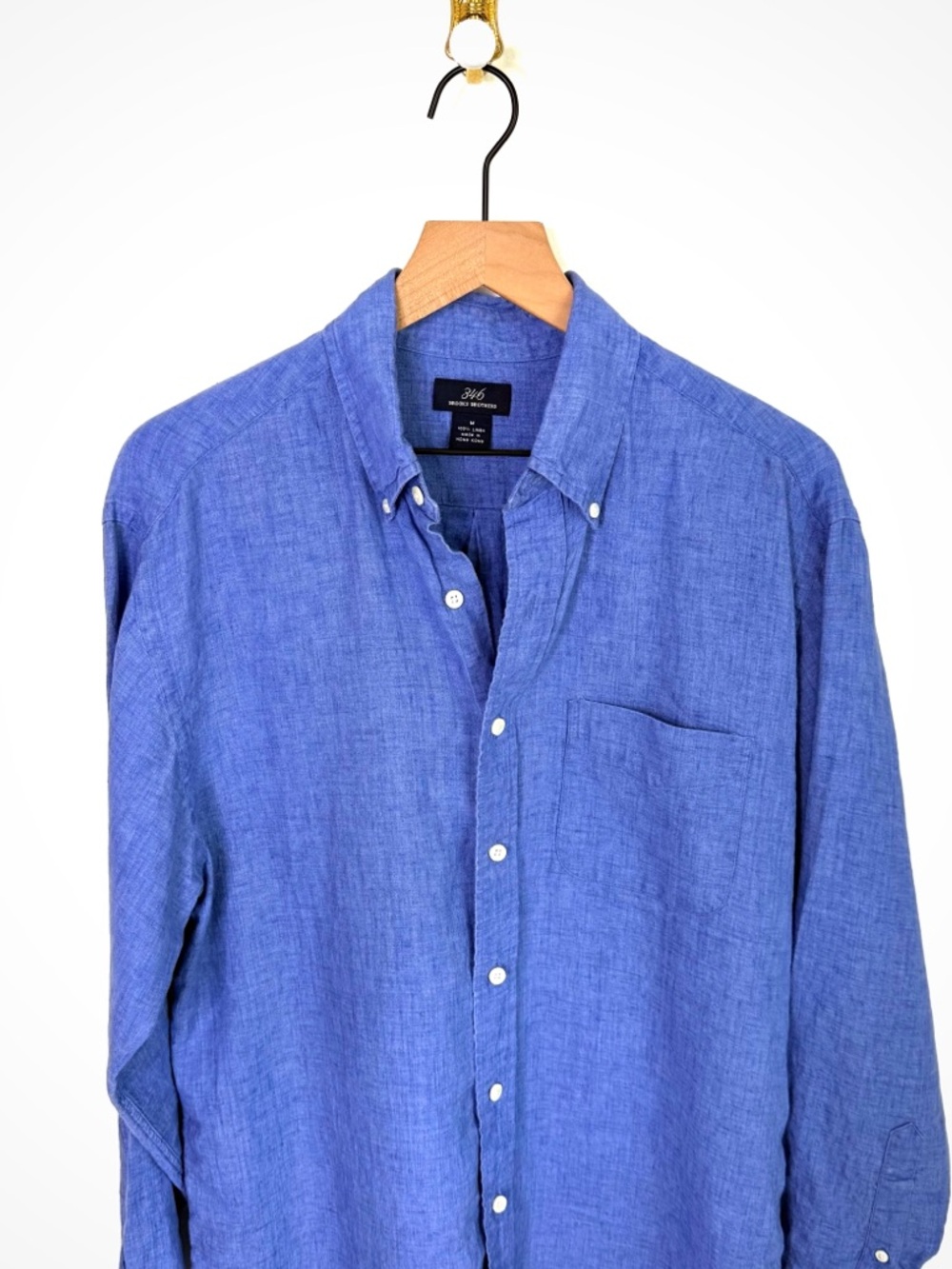 Brooks Brothers Blue Linen Button Down | M